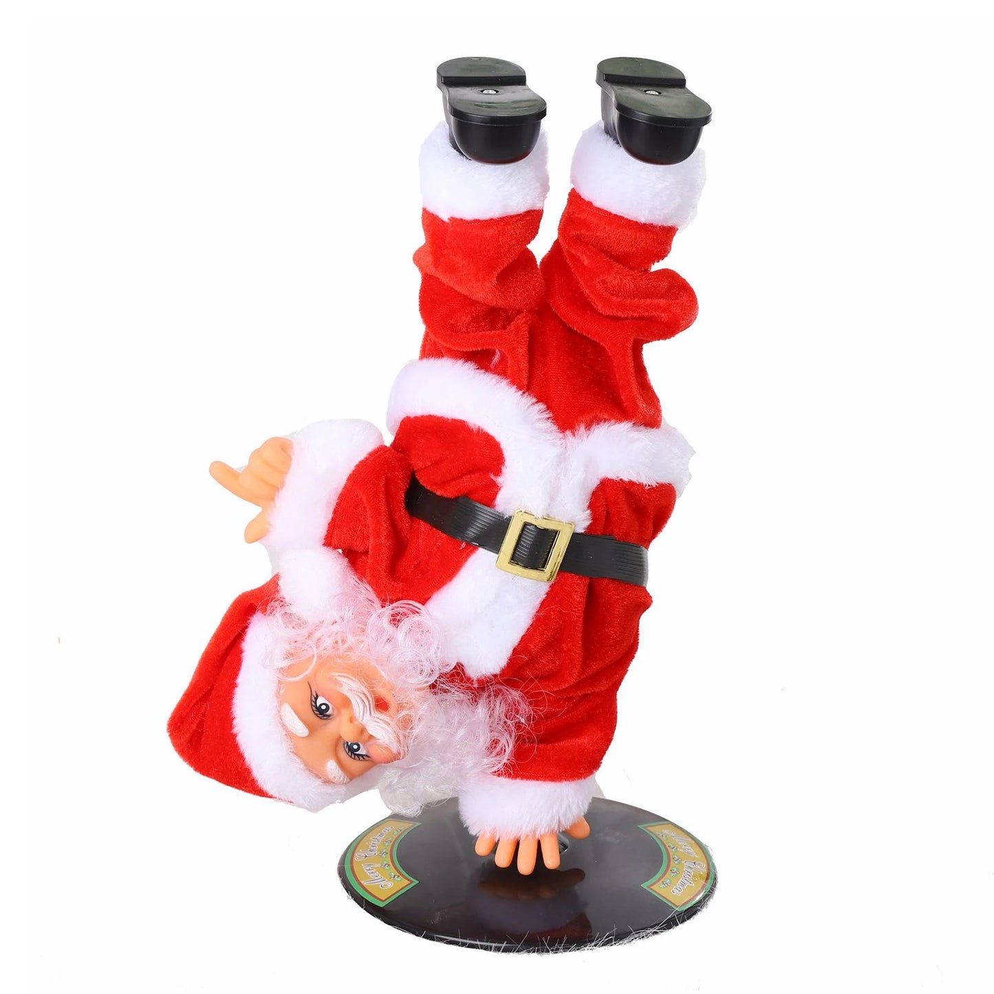 Breakdancing Headstand Santa Plush Toy | Singing & Dancing