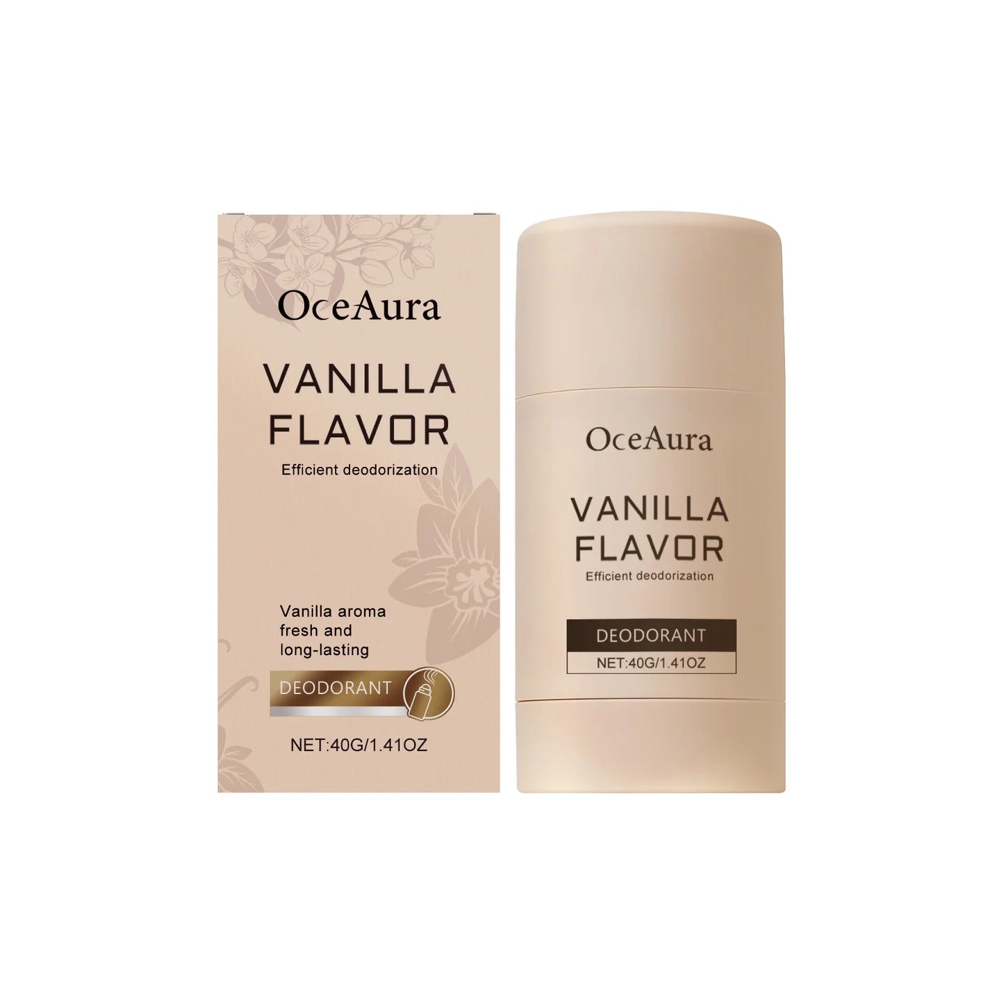 OceAura Vanilla Natural Deodorant Stick – Antiperspirant 40g