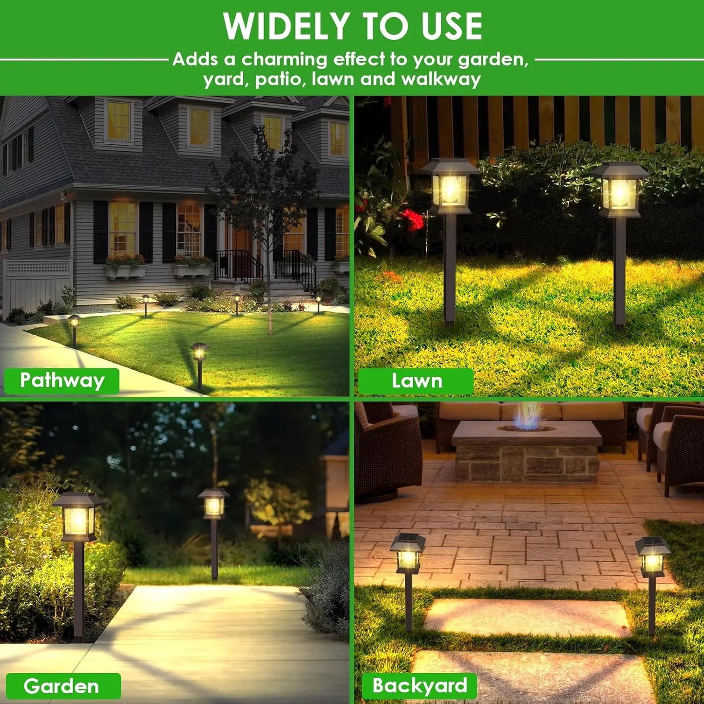 Solar LED Ground Stake Lights – Garden & Lawn 2–8 Pack