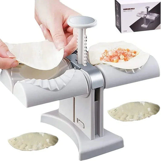 Automatic Dumpling Maker Mould Machine Household Press Double Head Wrapper Dumpling Pastry Making Empanadas Pierogi Kitchen Tool Peaceful Pleasures Health and Wellness
