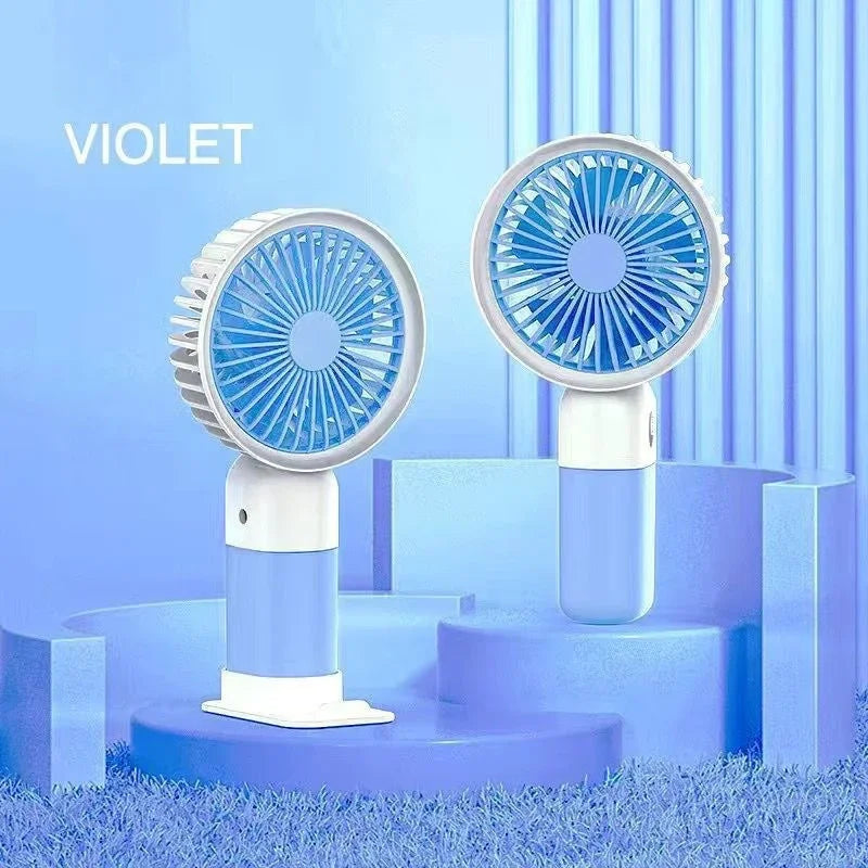 Lenovo Handheld Mini Fan USB Rechargeable Portable Desktop Fan With Base Quiet Operation For Office Student Dorm Travel Peaceful Pleasures Health and Wellness Blue