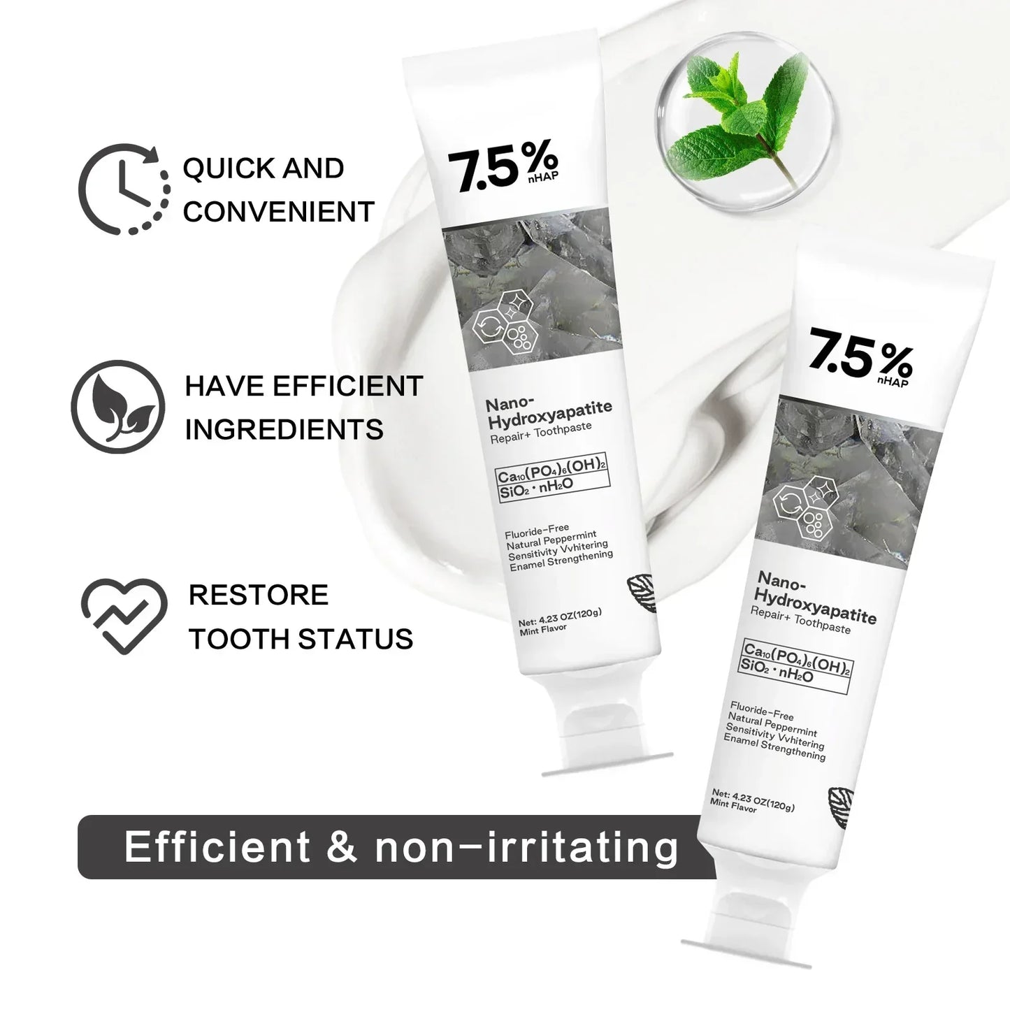 Hydroxyapatite Enamel Repair Toothpaste – Whitening & Fresh Breath