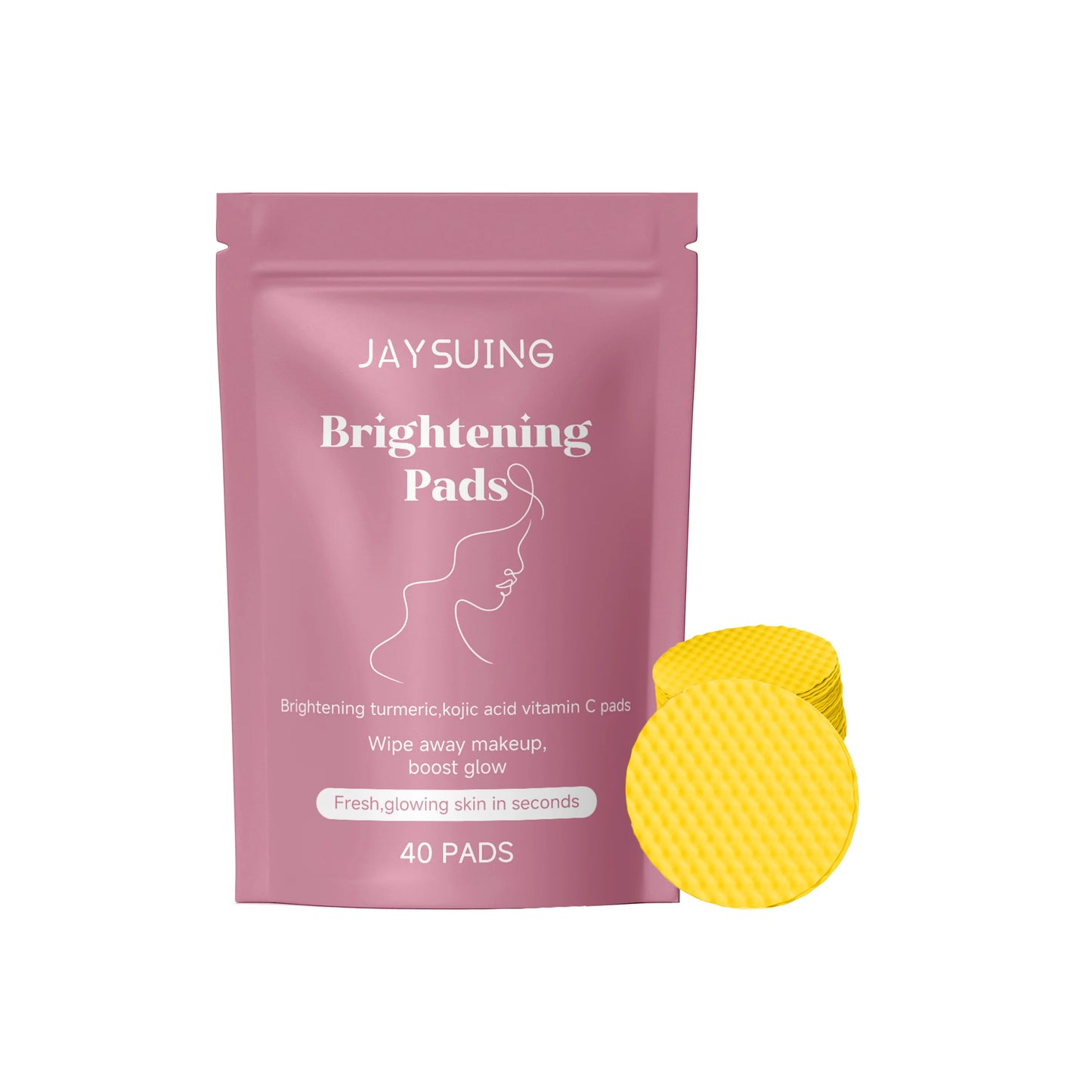 Turmeric Kojic Acid Brightening Cleansing Pads – 40 Pcs