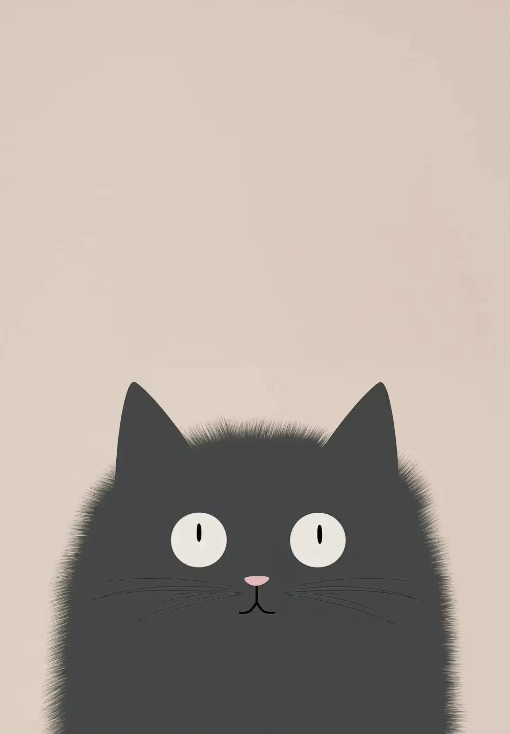 Minimalist Cute Cat Art Poster Modern Cartoon Animal Canvas Painting Printing Home Bedroom Living Room Kids Room Decoration Peaceful Pleasures Health and Wellness CJ54546 20x30cm