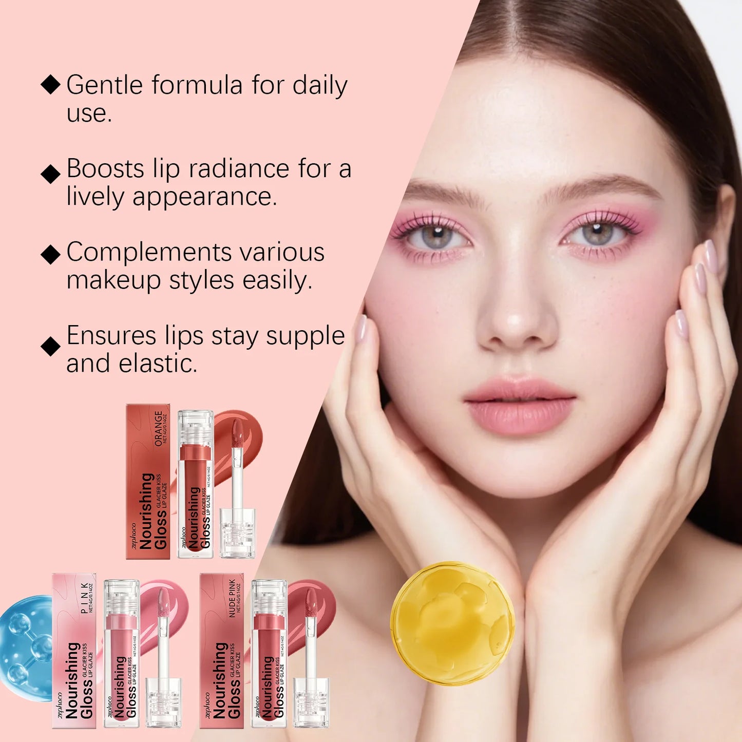 3D Mirror Lip Gloss | Moisturizing Lip Lacquer for Dry Lips
