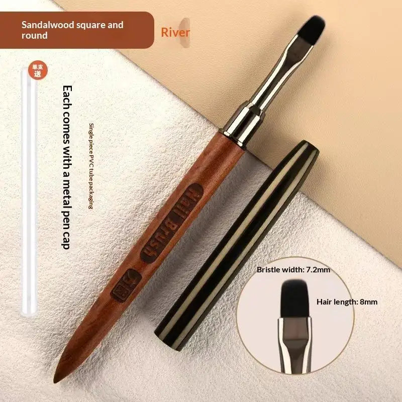 Wood Gel Painting Brush Nail Construct Acrylic Brush For Manicure DIY Builder Tool Brush Pen Professional Gel False Tip Pen Peaceful Pleasures Health and Wellness A1