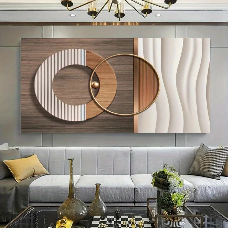 Frameless Modern Abstract Canvas Wall Art Large Modern Painting, Geometric Wall Art, Minimalist Canvas, Large Canvas Wall Art Peaceful Pleasures Health and Wellness