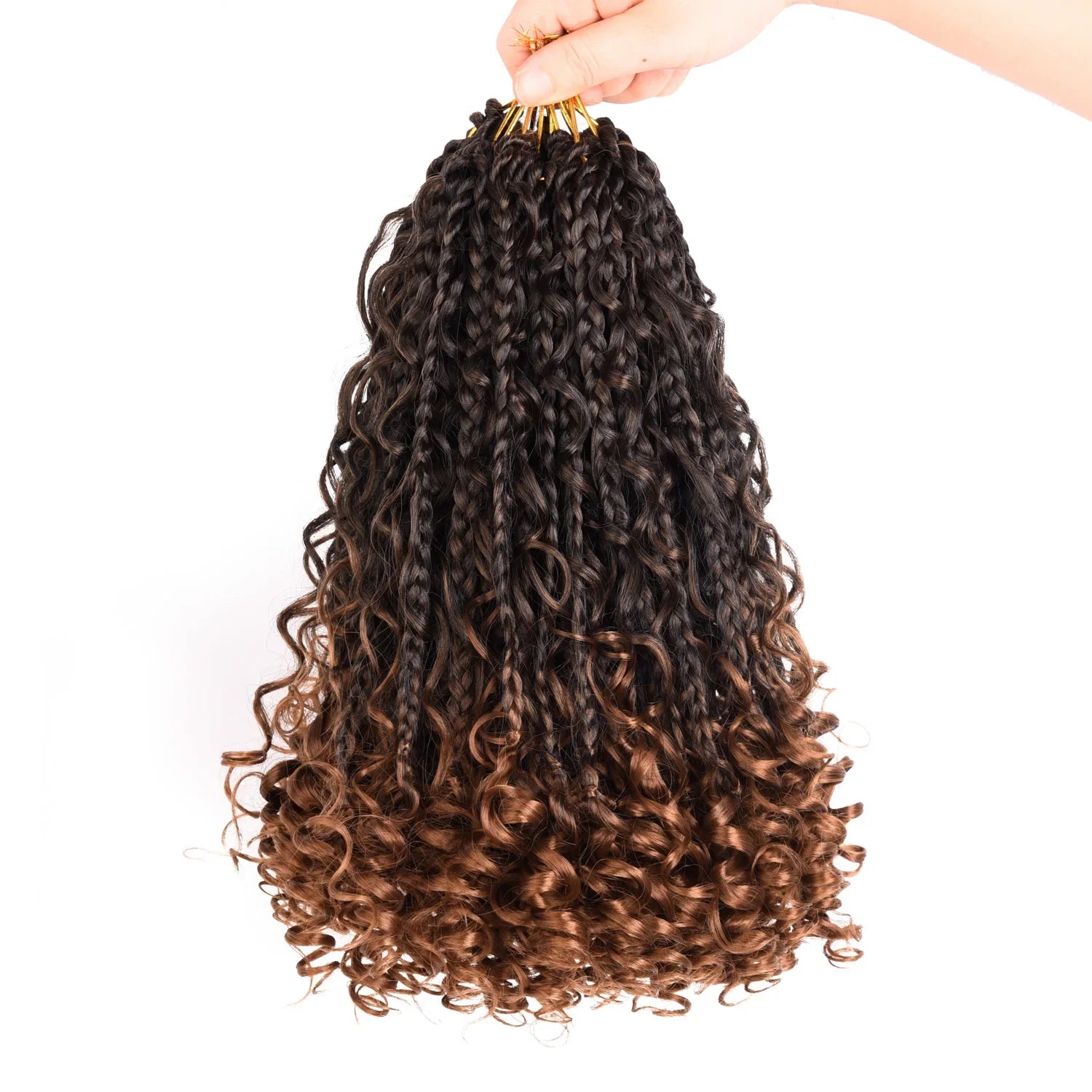 10-inch, 1-pack, 13 strands synthetic Bohemian curly hair is suitable for wedding and travel purposes. Peaceful Pleasures Health and Wellness 1-pack13 strands 10inches