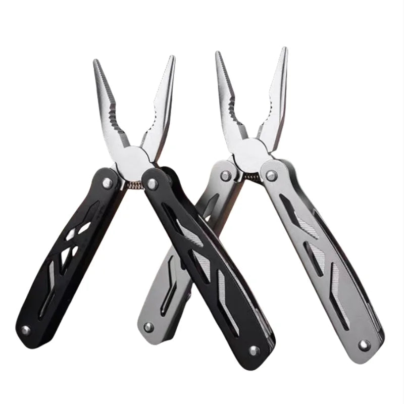 Stainless Steel Multifunctional Pliers Outdoor Small Knife Combination Folding Car Convenient Tool with Batch Head Knife Pliers Peaceful Pleasures Health and Wellness