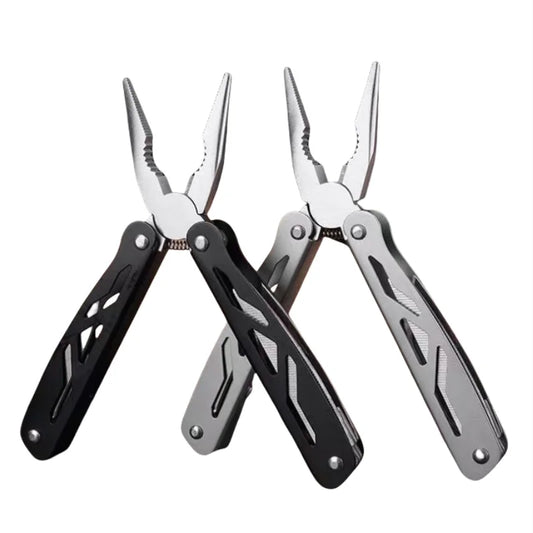 Stainless Steel Multifunctional Pliers Outdoor Small Knife Combination Folding Car Convenient Tool with Batch Head Knife Pliers Peaceful Pleasures Health and Wellness
