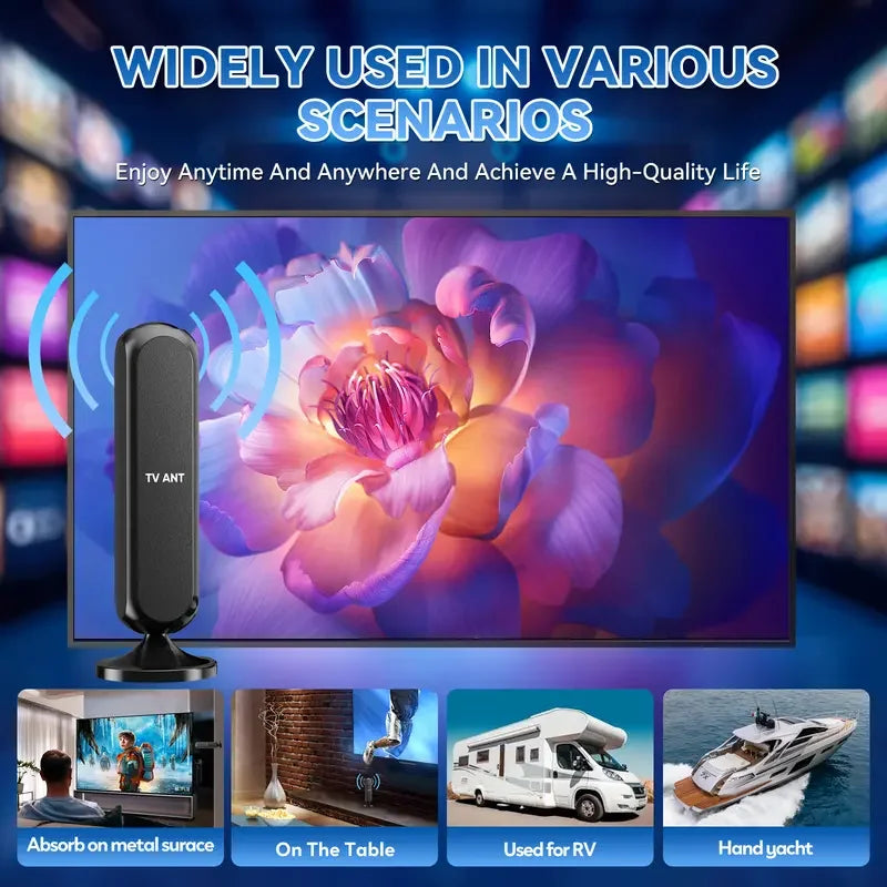 Indoor Wide-Angle HDTV Antenna – Free HD TV, Modern Design
