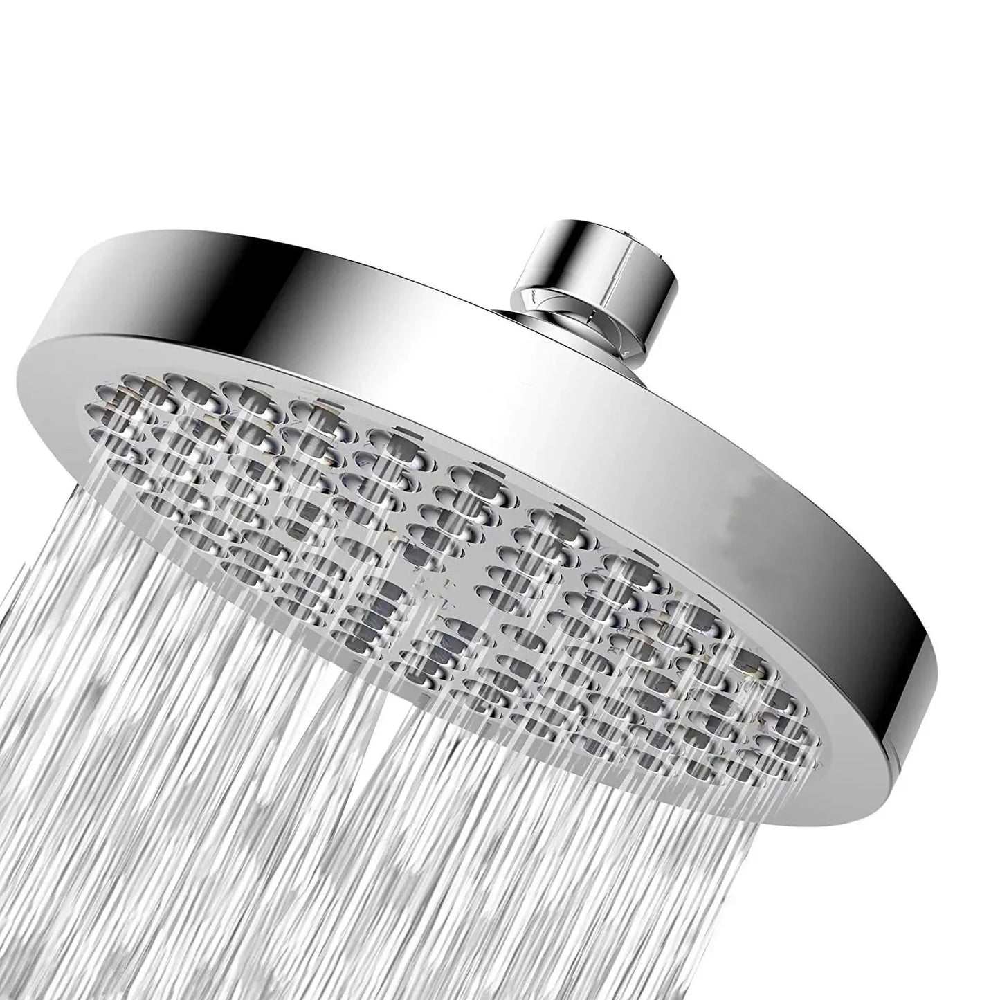 6-Inch High Pressure Rainfall Shower Head with Arm – Chrome