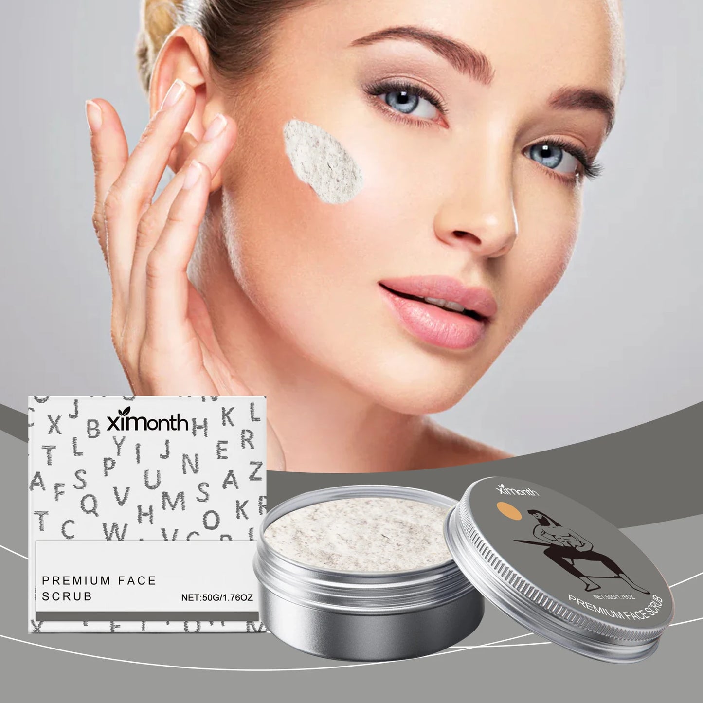 Ximonth Facial Scrub – Deep Cleansing Pore Exfoliator 50g