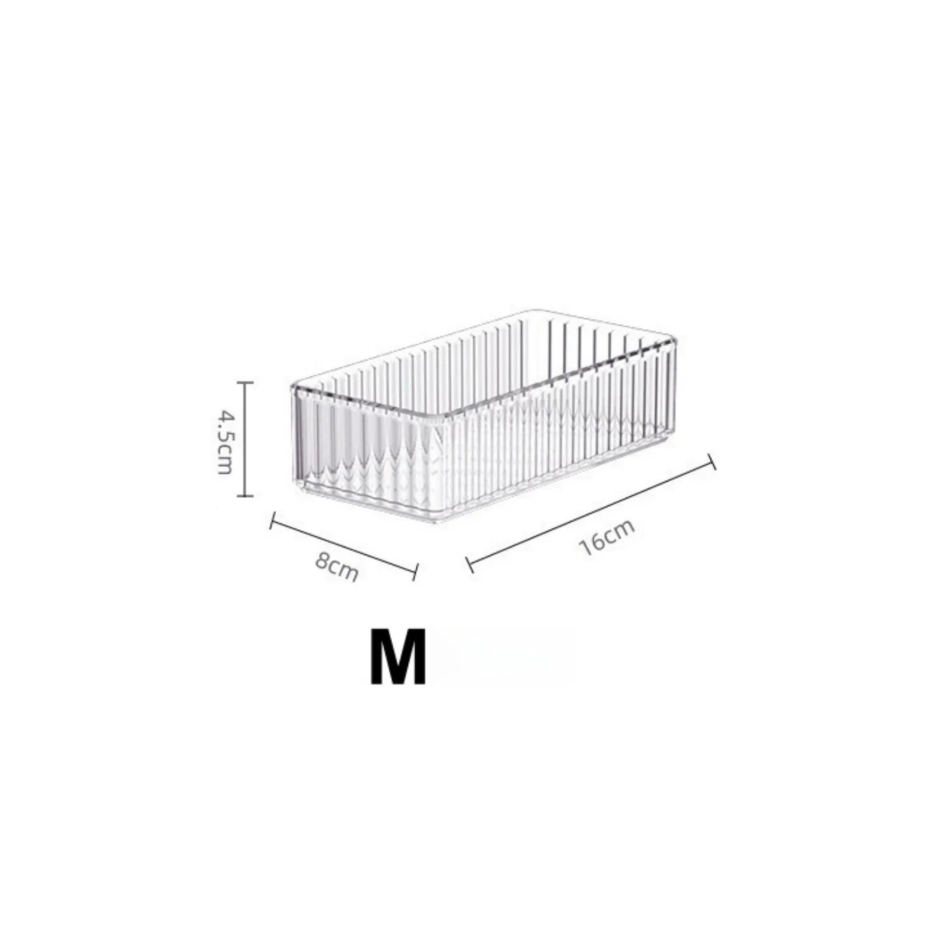 Clear Acrylic Drawer Organizer Bins | Stackable 4-Size Set