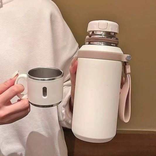 316 Stainless Steel 600ml Coffee Cup Travel Thermal Mug Leak-Proof Thermos Bottle Tea Coffee Mug Office Business Style Thermos Peaceful Pleasures Health and Wellness