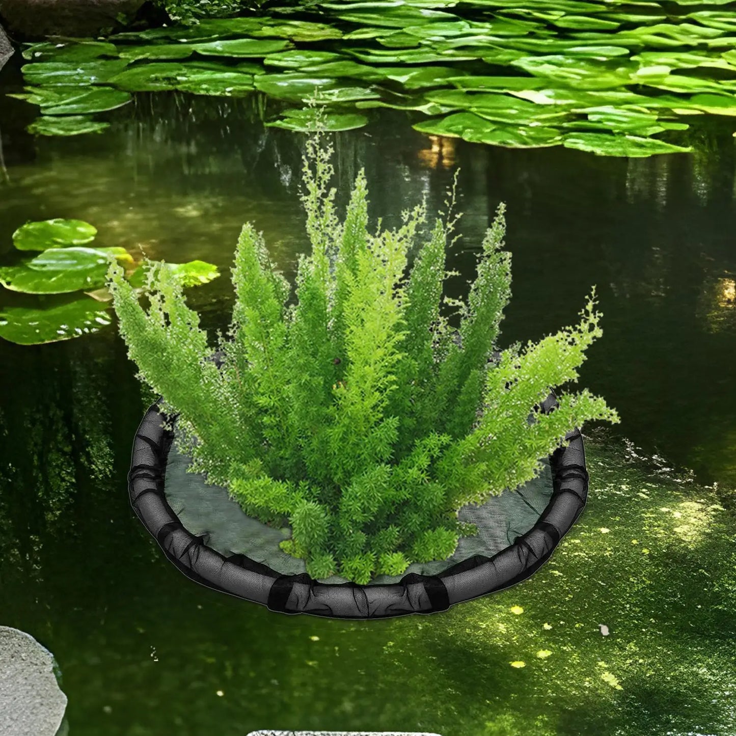 Floating Island Plant Protector 17.7" Fine Mesh Fish Barrier