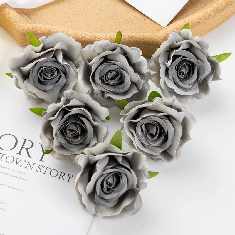 50/100pcs Silk Rose Artificial Flowers for Wedding & Home Decor