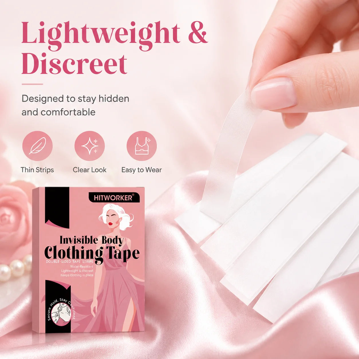 Invisible Body Tape | Anti-Slip Chest Patch & Neckline Fix