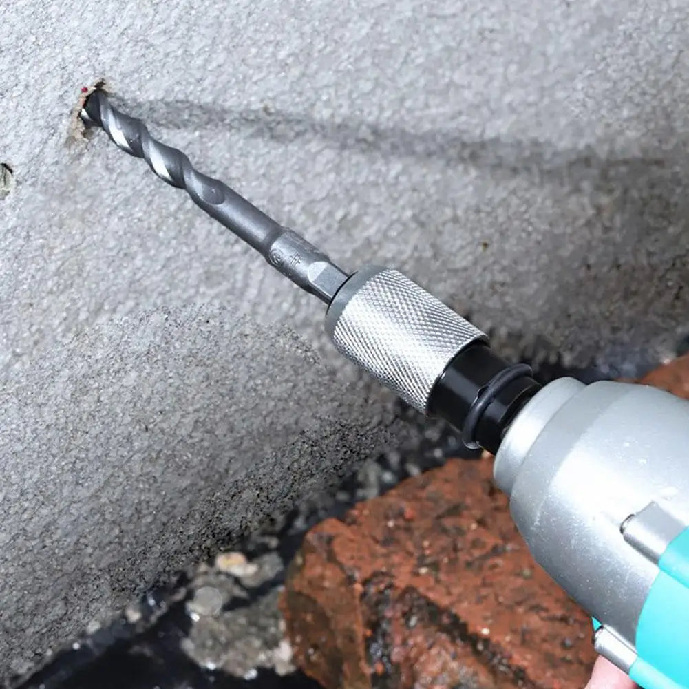 Rotary Hammer Adapter Kit with 4 Impact Drill Bits | Quick-Release