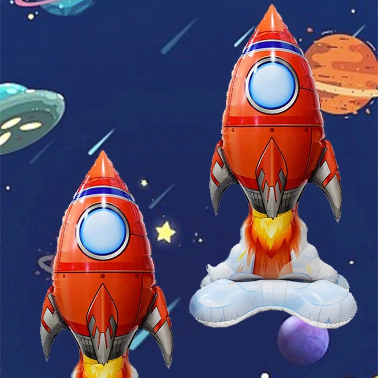 Outer Space Foil Balloons – Rocket Planet Astronaut Party Decor
