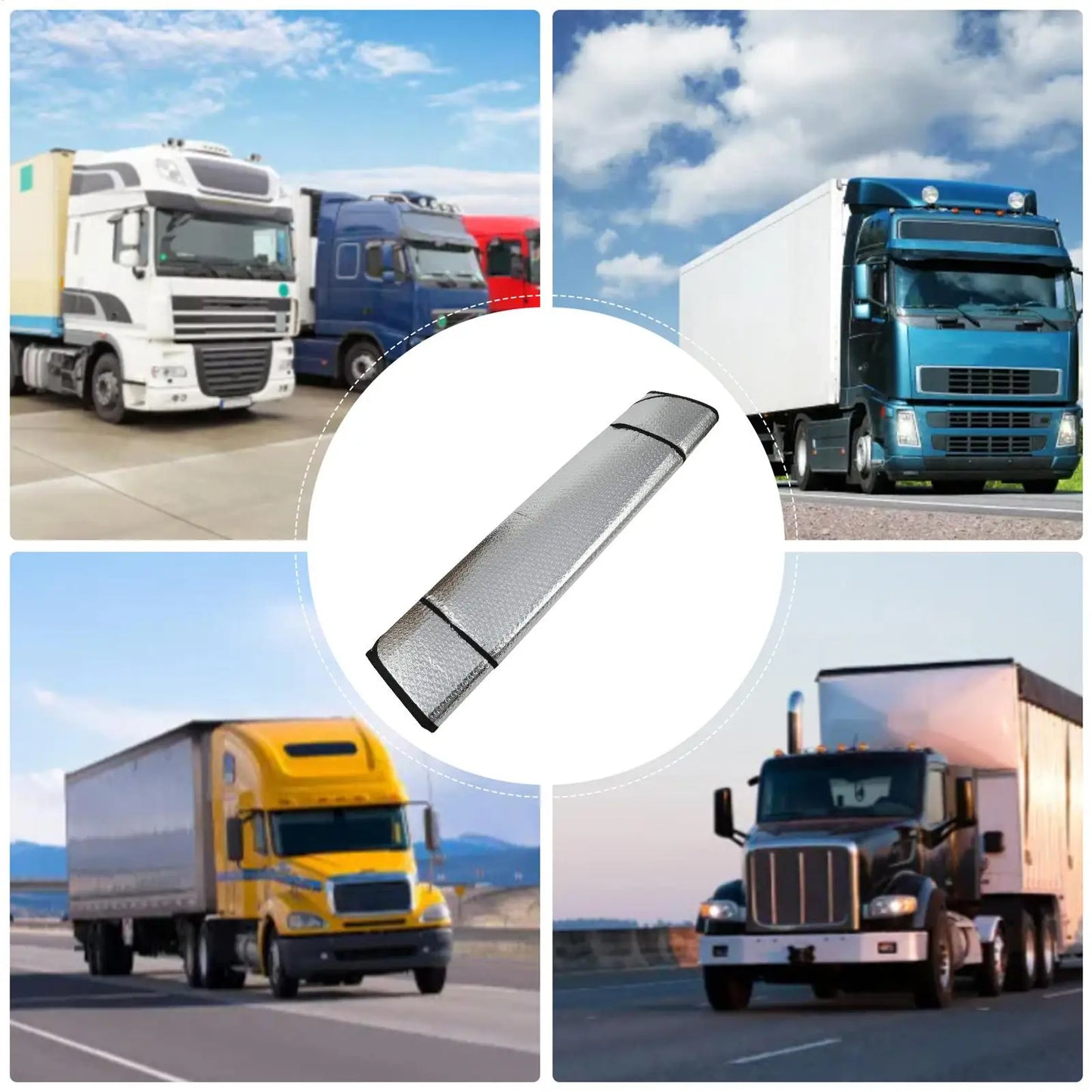 Truck Windshield Sunshade Foldable UV Blocker 220x80cm