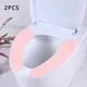 Soft Washable Toilet Seat Cover Pads – 2 Pairs | Thickened