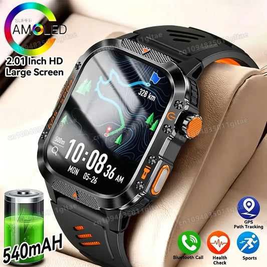 2026 New Military Smart Watch Men IP67 3ATM Outdoor Sports Fitness Tracker Blood Pressure Health Monitor BT Calls GPS Smartwatch Peaceful Pleasures Health and Wellness