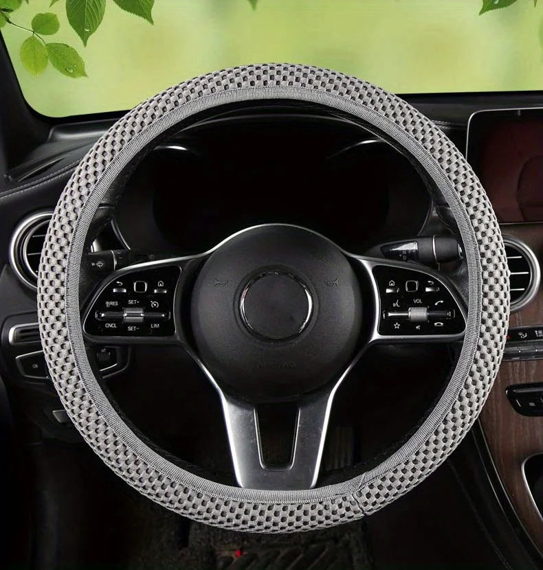 Universal Ice Silk Steering Wheel Cover – Breathable Non-Slip