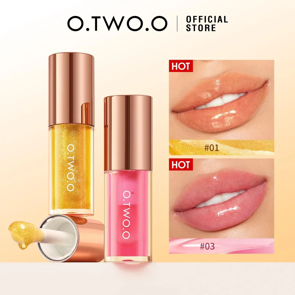 O.TWO.O Lip Oil Gloss Plumper – Non-Sticky Moisturizing Shine