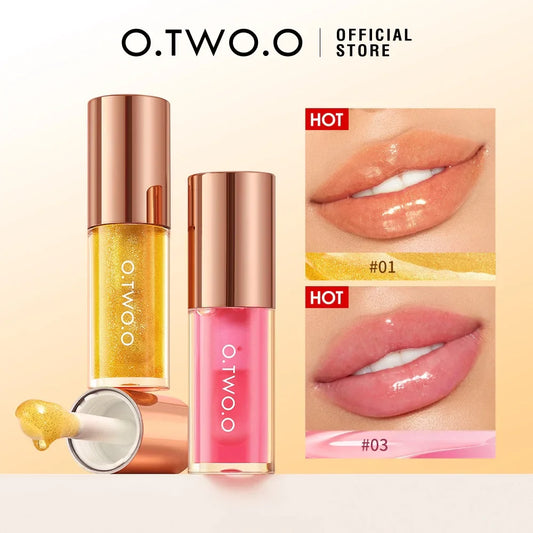 O.TWO.O Lip Oil Gloss Plumper – Non-Sticky Moisturizing Shine Lip Oil Gloss Oasis Select