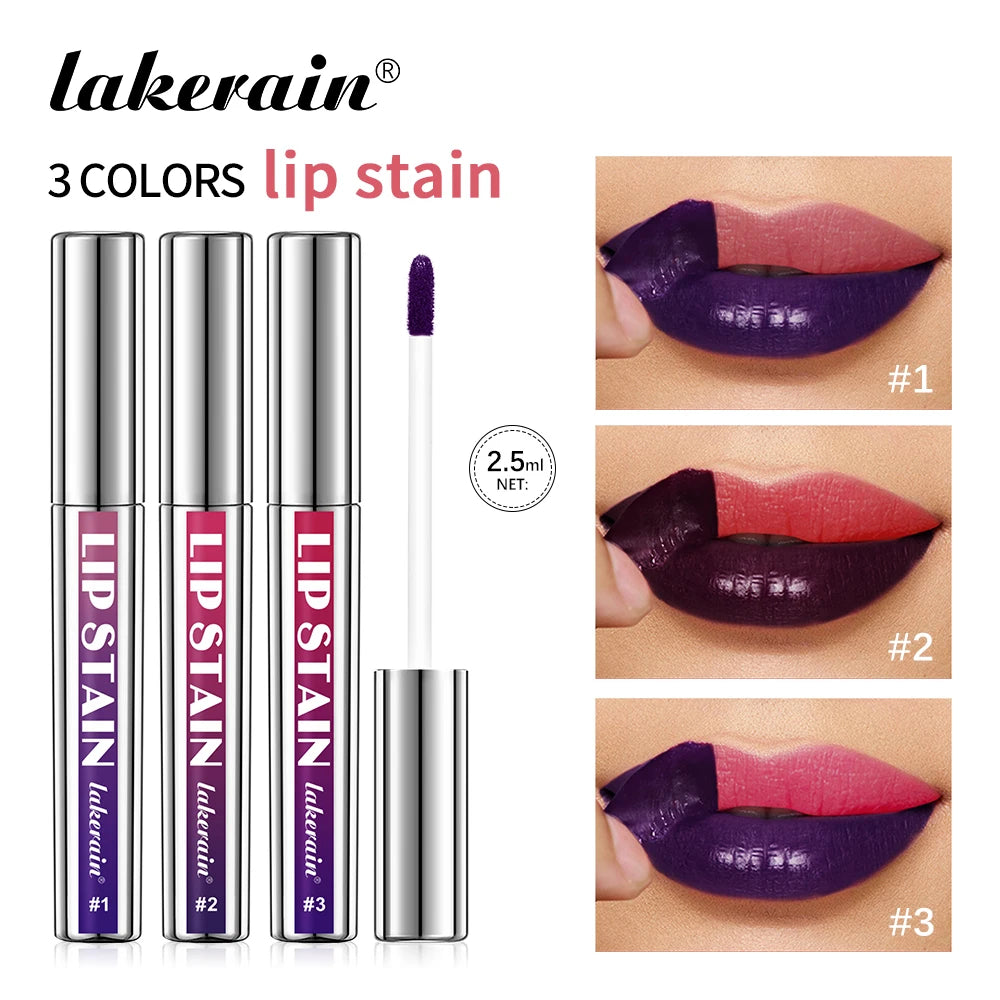 Lakerain 3pc Peel Off Lip Stain Set | Waterproof Long-Lasting Tint