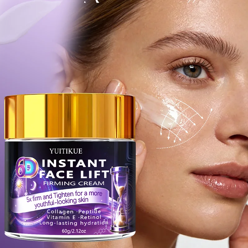 YUITIKUE 6D Instant Face Lift Firming Cream 60g Collagen Peptide Retinol Anti-Aging Hydrating Skin Care Peaceful Pleasures Health and Wellness