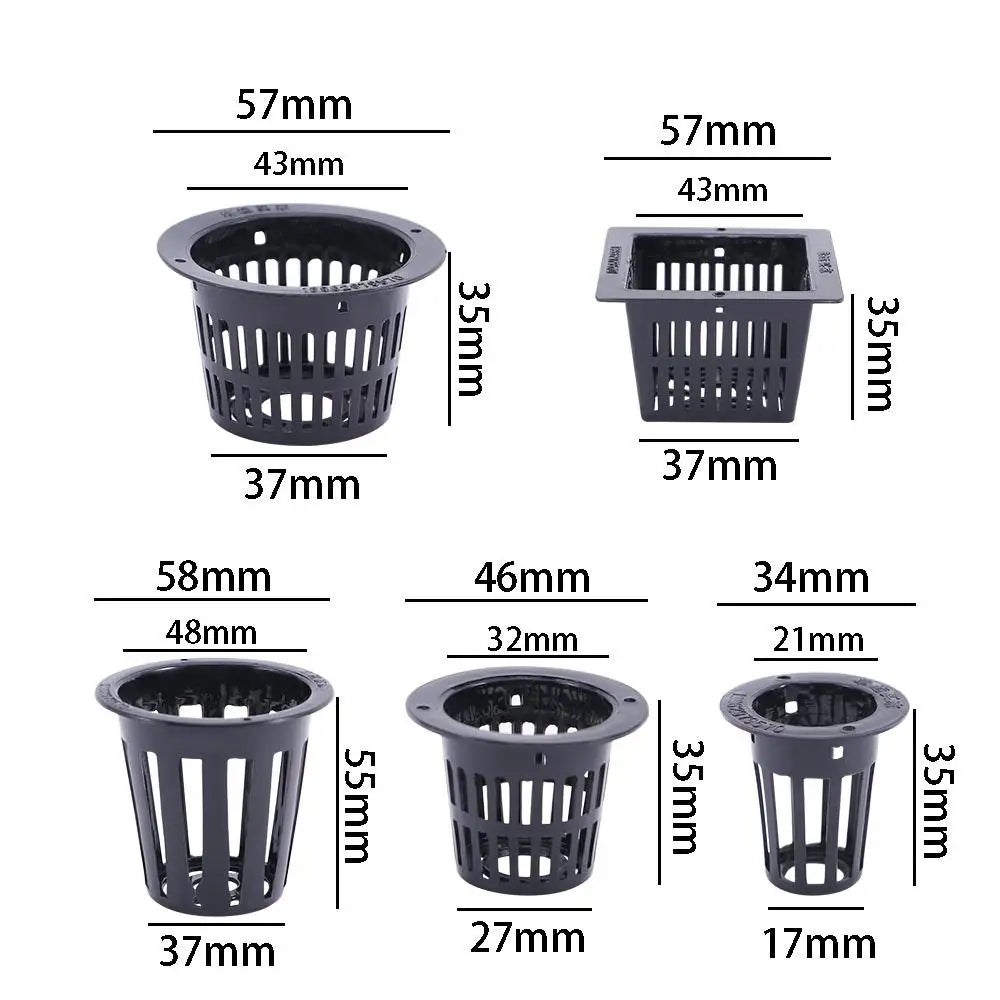 10-Pack Hydroponic Mesh Net Cups – Clone & Nursery Basket Pots