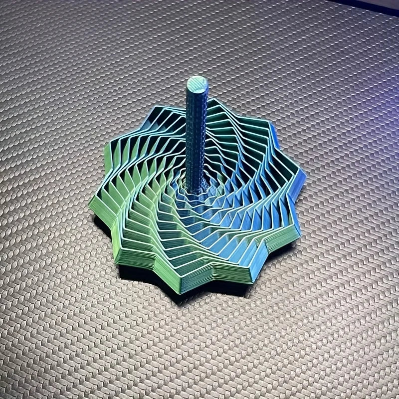 Expand your senses: Relaxing Star Shape 3D Printed Novelty Gyroscope, Finger Toy, Desk Decoration, Eight-sided Handle Fun Adult Peaceful Pleasures Health and Wellness green