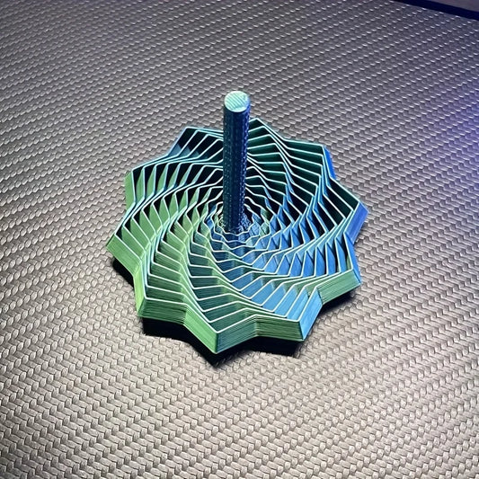 Expand your senses: Relaxing Star Shape 3D Printed Novelty Gyroscope, Finger Toy, Desk Decoration, Eight-sided Handle Fun Adult Peaceful Pleasures Health and Wellness green