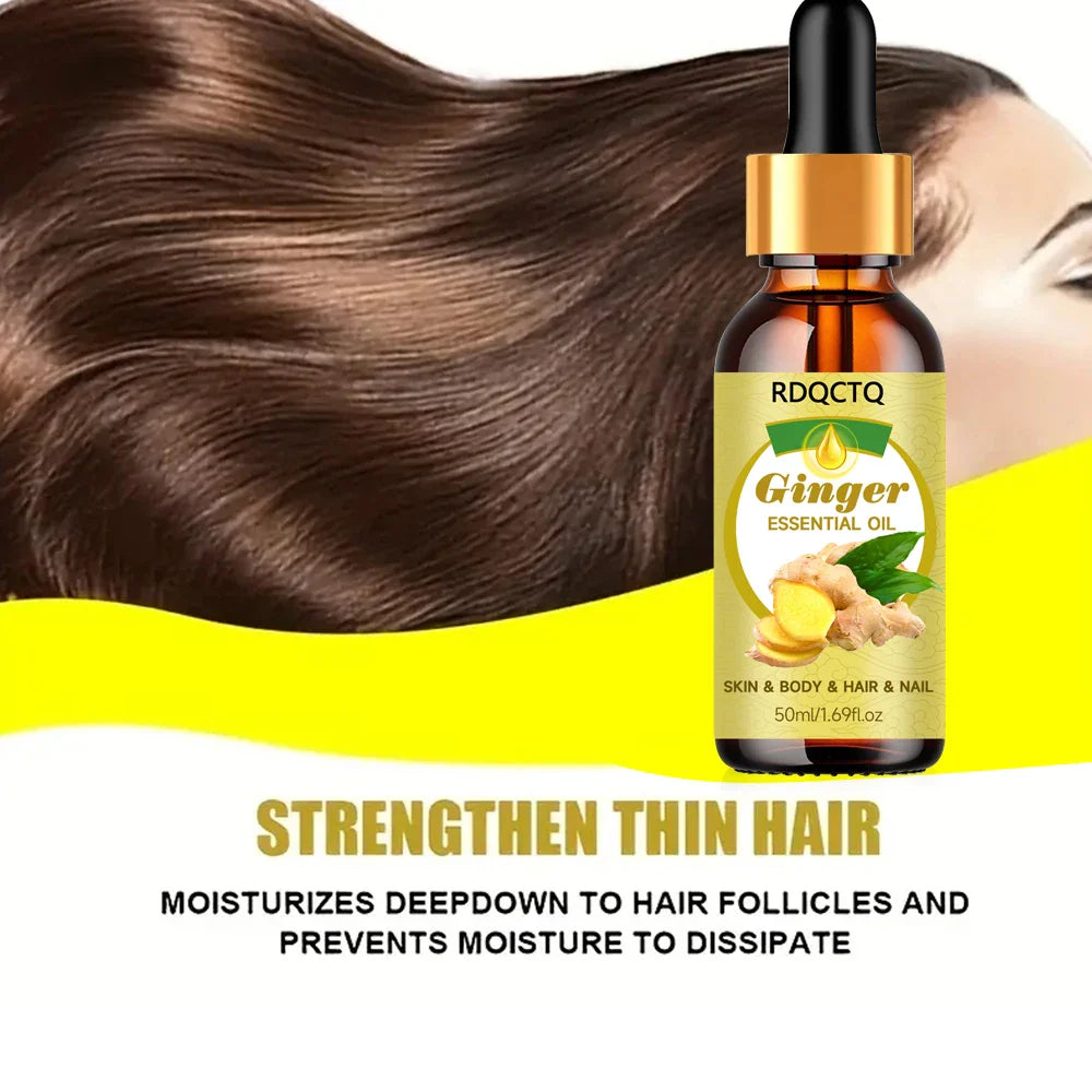 RDQCTQ Ginger Essential Oil – Skin, Hair, Body & Nail Care
