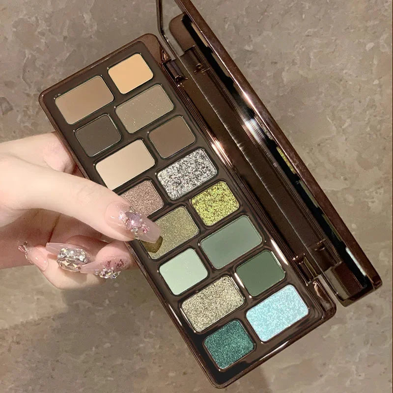 DIKALU 16 Color Shimmer Glitter Eyeshadow Palette | Smoky