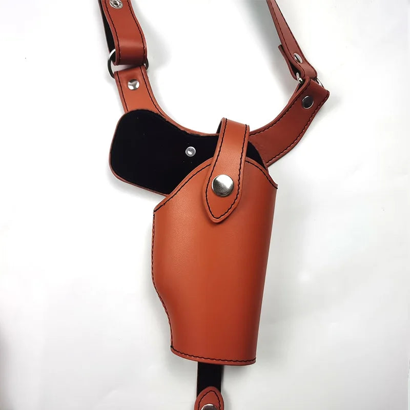 Concealed tactical hunting underarm holster PU Leather Gun 1911 Glock 17 19 31 Holster with Double Magazine Pouch Peaceful Pleasures Health and Wellness