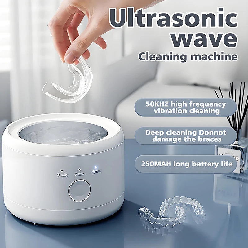 Ultrasonic Cleaner 50Khz Ultrasonic Cleaner Machine High Frequency Ultrasonic Cleaning Bath For Jewelry And Teeth Brace Peaceful Pleasures Health and Wellness