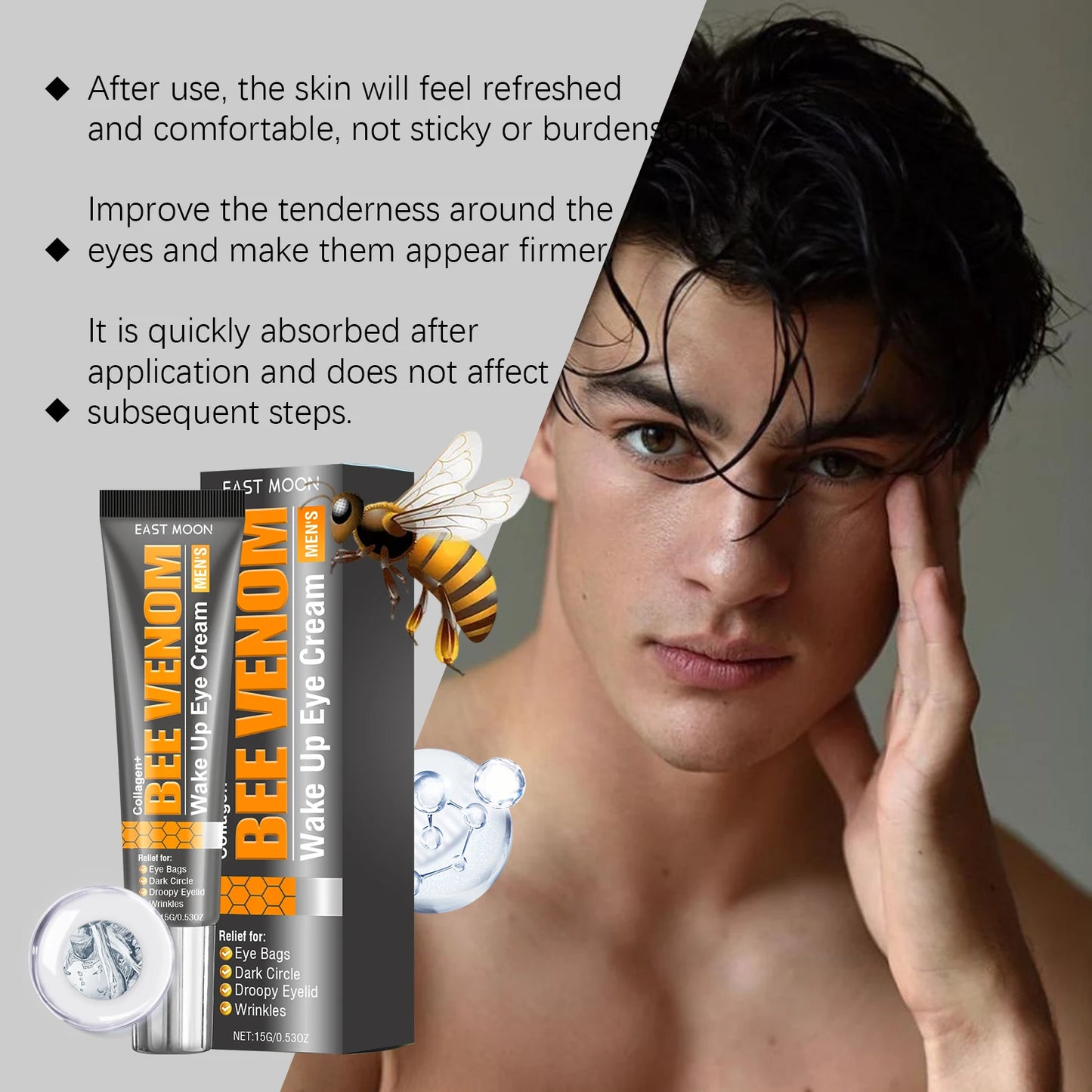 East Moon Wake Up Eye Cream | Hydrating Collagen Eye Moisturizer