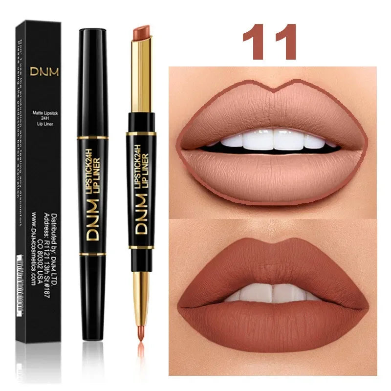 IFANYUO 2-in-1 Lip Liner & Matte Lipstick – 12 Colors