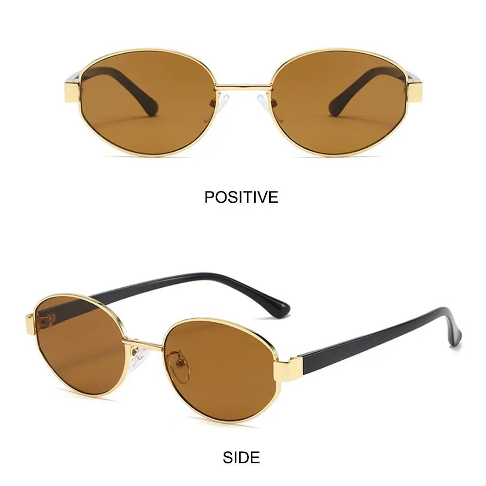 Retro Oval UV400 Sunglasses – Unisex Vintage Punk Eyewear