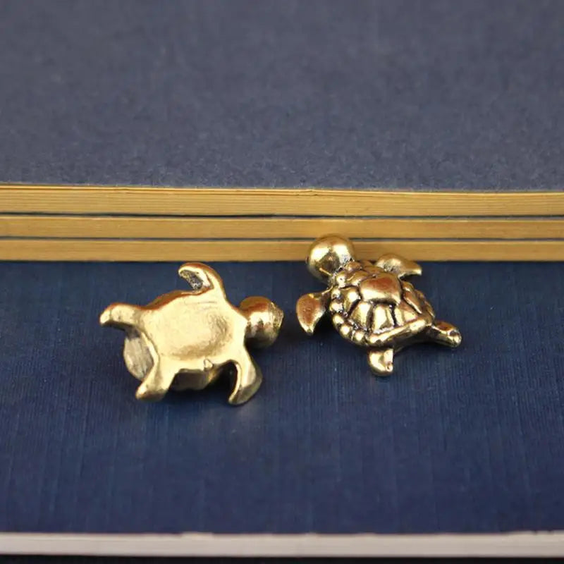 Brass Turtle Figurine – Vintage Tortoise Statue for Home & Desk