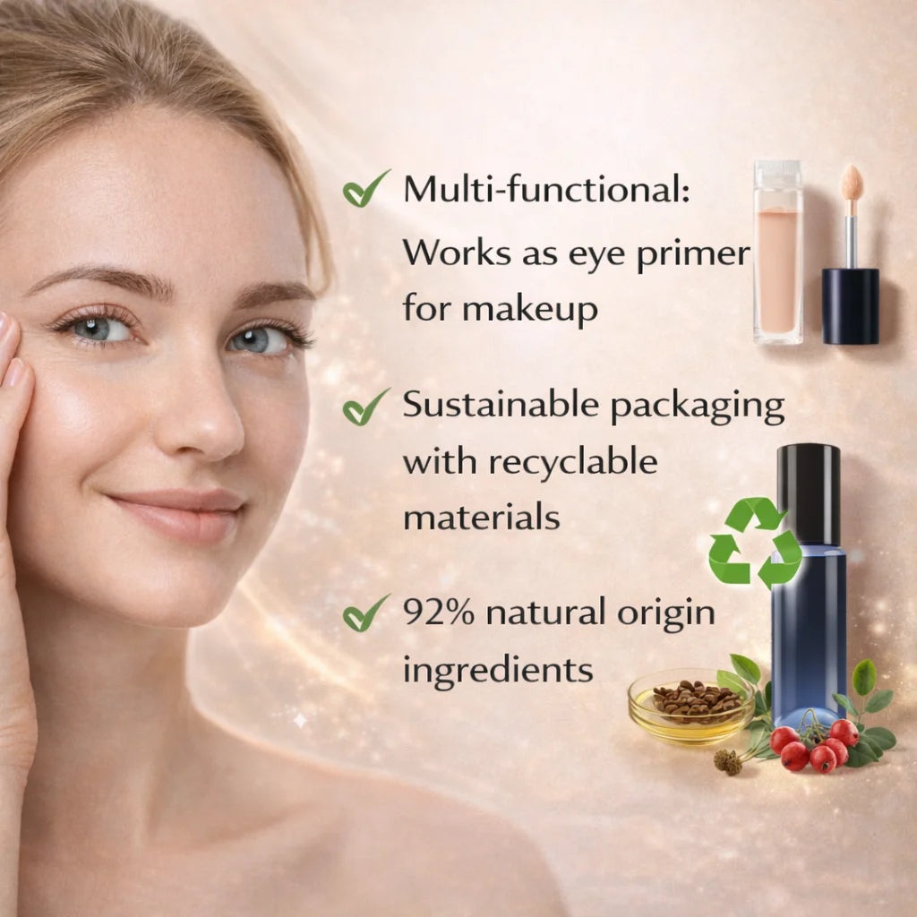 Caffeine Under Eye Elixir, Brightens, De-Puffs & Revitalizes Under Eyes ,24H De-puffing Eye Serum for Dark Circles & Fine Lines Peaceful Pleasures Health and Wellness