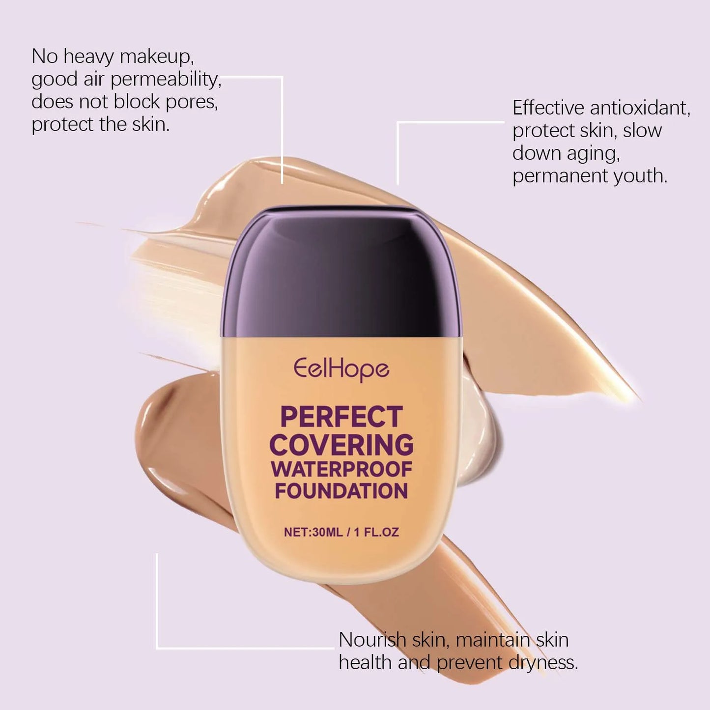 Eelhope Full Coverage Waterproof Liquid Foundation 30ml