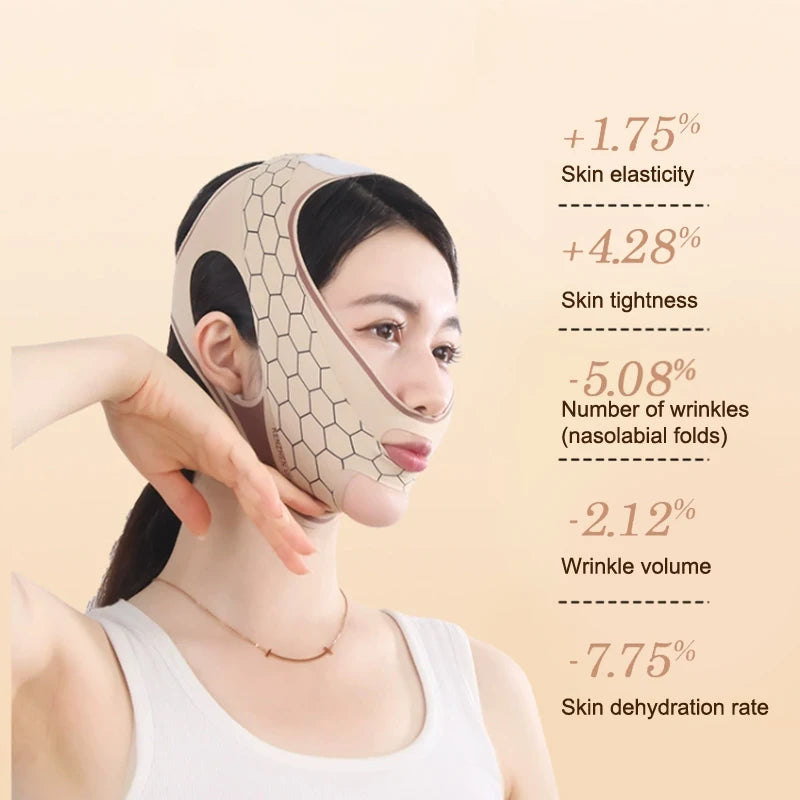 Chin Cheek Slimming Bandage V Shape Line Lifting Mask Elastic Polyester Face Mask Beauty Health Anti Wrinkle Strap Band Sleeping Peaceful Pleasures Health and Wellness
