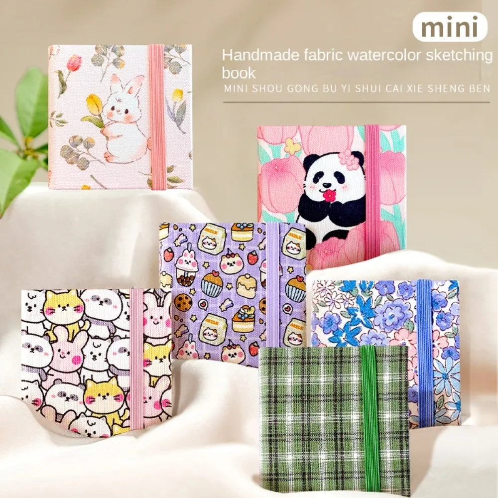 Mini Fabric Watercolor Sketchbook | 20 Sheets 300GSM Square