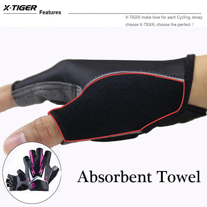 X-TIGER Half Finger Cycling Gloves – MTB, Gym & Riding