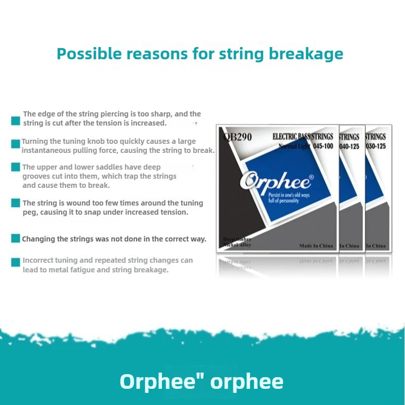 Guitar Accessories Orpheestrings QB Electric Bass String 4 Strings 5