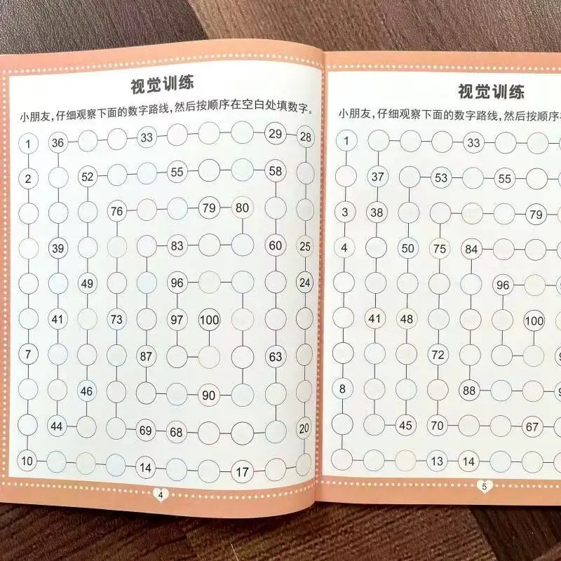 Preschool Visual Perception Activity Book 46 Pages Magic Number